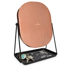 Load image into Gallery viewer, Navaris Copper Makeup Mirror And Stand