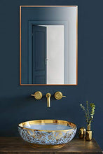 Load image into Gallery viewer, Elegance by Casa Chic – Large Metal Wall Mirror – 70x50 cm rectangle – Electroplated Metal – Rose Gold