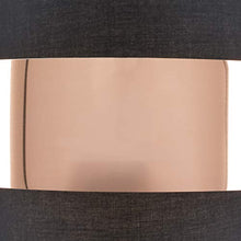 Load image into Gallery viewer, MiniSun Modern Cylinder Ceiling Pendant Light Shade in a Black & Copper Effect Finish