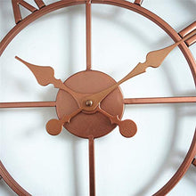 Load image into Gallery viewer, Copper Metal Wall Clock With Roman Numerals