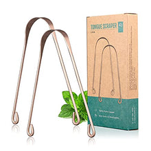 Load image into Gallery viewer, Copper Tongue Scraper | Tongue Brush for Oral Care | (2 pcs Copper)