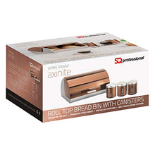 Load image into Gallery viewer, Copper Roll Top Bread Bin With Canisters