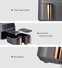 Load image into Gallery viewer, Dual Zone Air Fryer | 8L | 2800W | Black & Copper