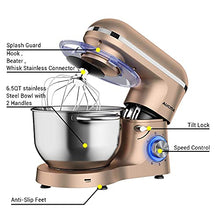 Load image into Gallery viewer, 6.2L Capacity Copper Food Mixer | Stainless Steel Bowl
