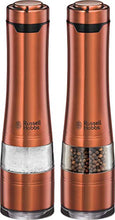 Load image into Gallery viewer, Russell Hobbs 28011-56 Pepper Mill Copper Salt and Pepper Mill Electric Set Metal