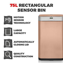Load image into Gallery viewer, Copper & Stainless Steel Kitchen Bin | 75 Litres | Tower