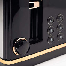 Load image into Gallery viewer, Black & Copper 4 Slice Toaster | Haden