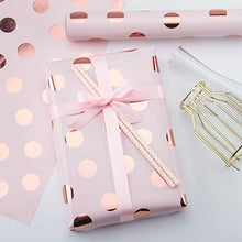 Load image into Gallery viewer, Pink & Copper Rose Gold Wrapping Paper