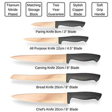 Load image into Gallery viewer, 5 Pieces Copper Knife Set