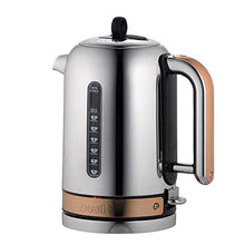 Load image into Gallery viewer, Dualit Classic Kettle | Copper Trim & Polished Stainless Steel | Quiet Boil | 1.7 Litre Capacity, 3 KW