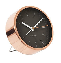 Load image into Gallery viewer, Minimal Alarm Clock | Black & Copper | Karlsson