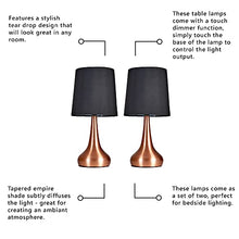Load image into Gallery viewer, Pair Of Copper Bedside Table Lamps