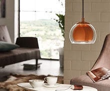 Load image into Gallery viewer, Copper & Glass Ceiling Pendant Light