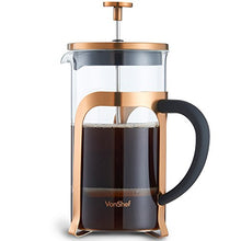 Load image into Gallery viewer, VonShef | French Press Cafetière | Copper | Stainless Steel Glass | Coffee Maker | 8 Cup/1 Litre