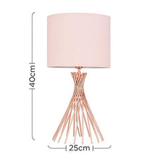 Load image into Gallery viewer, Table Lamp | Copper & Pink