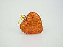 Load image into Gallery viewer, Copper Glittery Heart Bauble Decoration