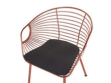 Load image into Gallery viewer, Wired Back Copper Dining Chair | With Faux Leather Seat Pad