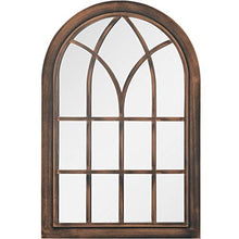 Load image into Gallery viewer, Indoor/Outdoor Arched Window Wall Mirror | Brushed Copper | W50cm x H76cm | Creekwood