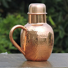 Load image into Gallery viewer, Copper Water Jug With Tumbler Lid