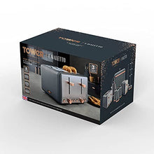 Load image into Gallery viewer, Tower | 4 Slice Toaster | Grey & Copper Rose Gold