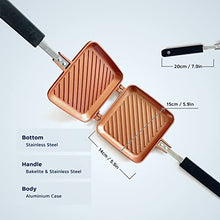 Load image into Gallery viewer, Non Stick Copper Sandwich Toaster | Maker