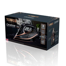 Load image into Gallery viewer, Tower | CeraGlide | Black & Copper Steam Iron