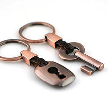 Load image into Gallery viewer, Copper Lock Key Ring | For Couples