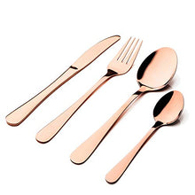 Load image into Gallery viewer, Copper 16pc Cutlery Set | Set For Four People | Includes Table Knife, Fork, & Spoons | Sabichi