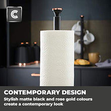 Load image into Gallery viewer, Tower Black & Copper Kitchen Roll Holder