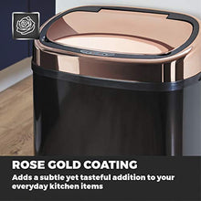 Load image into Gallery viewer, Copper & Black Square Kitchen Bin