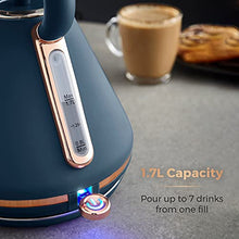 Load image into Gallery viewer, Copper & Midnight Blue Pyramid Kettle