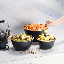 Load image into Gallery viewer, Copper & Black Set Of 3 Mixing Bowls | Kitchenware