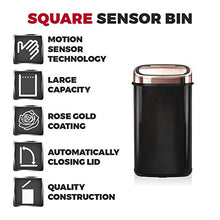 Load image into Gallery viewer, Tower Square Kitchen Bin | Black, Copper, Rose-Gold