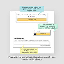 Load image into Gallery viewer, Personalised Handmade Greeting Card | 7th Copper Anniversary Card