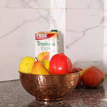 Load image into Gallery viewer, Hammered Copper Finish Fruit Bowl
