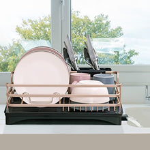 Load image into Gallery viewer, Black & Copper Dish Drainer | Dish Rack | Kitchenware