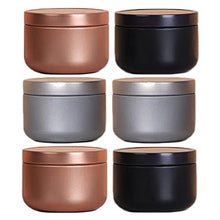 Load image into Gallery viewer, 6 Pcs Aluminium Tin Jars | Tea Storage Tins Food Storage Case | Copper, Silver, Black