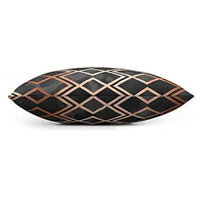 Load image into Gallery viewer, Graphic Copper & Black Cushion Cover