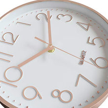 Load image into Gallery viewer, Easy To Read Copper Wall Clock | Rose-Gold, White