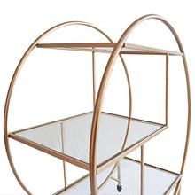 Load image into Gallery viewer, Copper Bar Cart Drinks Trolley | Art Deco | 3 Shelves | Rose Gold