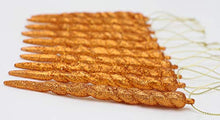Load image into Gallery viewer, Sparkly Copper Coloured Icicles | Christmas Tree Decorations