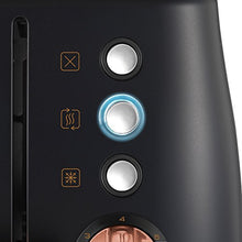 Load image into Gallery viewer, Black & Copper Toaster 4 Slice