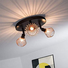 Load image into Gallery viewer, Retro Vintage Copper & Black Ceiling Light