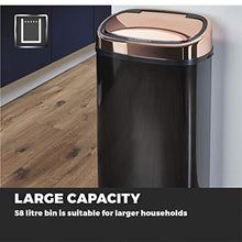 Load image into Gallery viewer, 50 Litre Kitchen Bin | Black, Copper & Rose-Gold