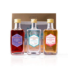 Load image into Gallery viewer, Copper Rivet Distillery Gin Gift Set, 5 cl Trio Selection | Dockyard, Damson, Strawberry | Traditional Handcrafted Flavoured Gin, Made from Local Kentish Grain and Finest Botanicals | Perfect Gin Gift
