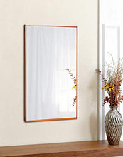 Load image into Gallery viewer, Elegance by Casa Chic – Large Metal Wall Mirror – 70x50 cm rectangle – Electroplated Metal – Rose Gold