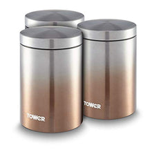 Load image into Gallery viewer, Tower | Copper Kitchen Storage Canisters | Jars | Tea Coffee Sugar Set | Ombre