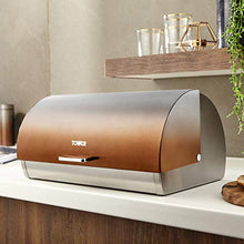 Load image into Gallery viewer, Tower | Copper Bread Bin With Stainless Steel