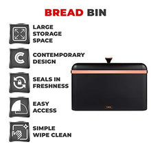 Load image into Gallery viewer, Cavaletto Collection | Black & Copper Bread Bin | Tower