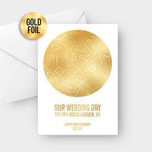 Load image into Gallery viewer, Wedding Anniversary Card | Personalised | Metallic | Gold, Silver, Bronze, Copper